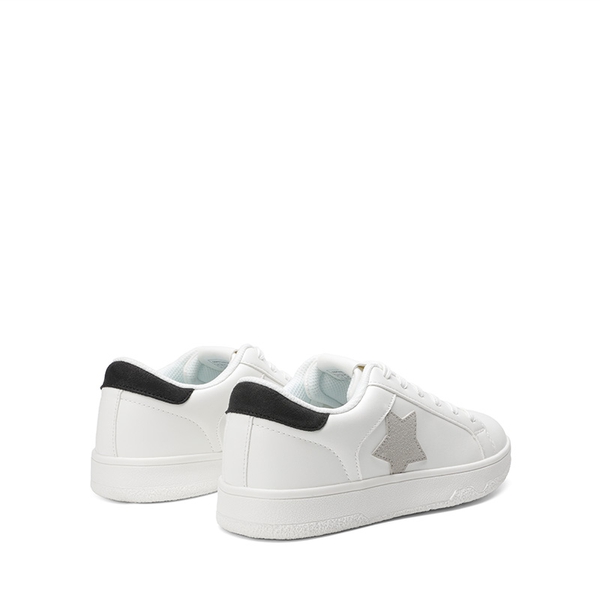 [Bree] Star Low-top Fashion Sneakers - WHITE/BLACK - 5